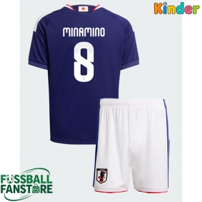 Japan Takumi Minamino #8 Replik Heimtrikot Kinder WM 2026 Kurzarm (+ Kurze Hosen)